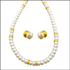Cz plain pearl set -  JP1006 - Click here to View more details about this Product
